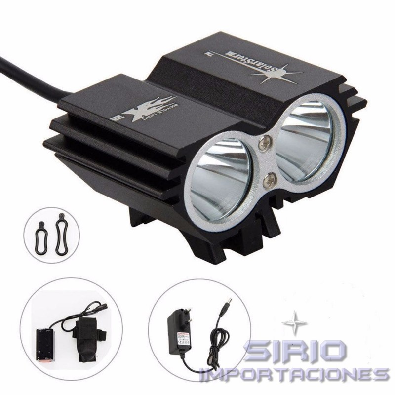 LINTERNA PARA BICICLETAS MODELO X2, 2 LED CREE XML-U4, 900 LÚMENES