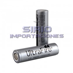 BATERÍA ULTRAFIRE 18650, LI-ION 3,7V - 2400MAH